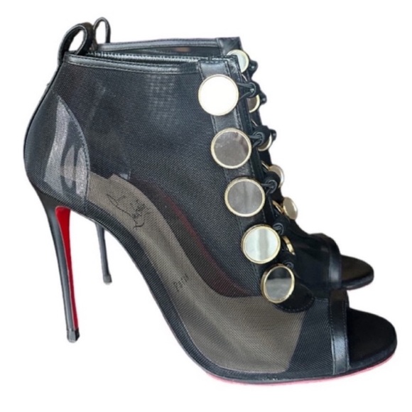Christian Louboutin Marikat Mirror accent mesh booties RETAIL 1,195 - Picture 4 of 15